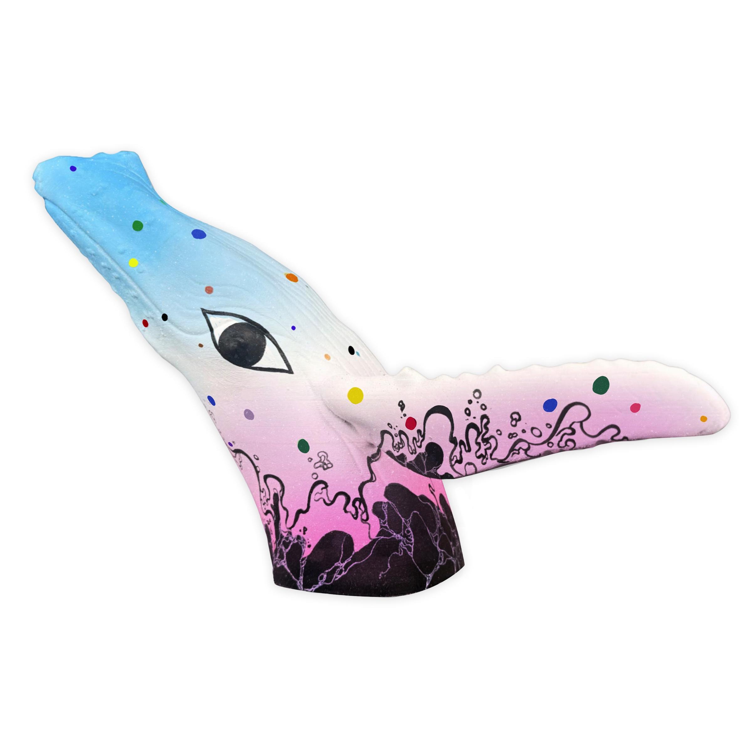 Official scale-model view of Jiyoun Lee-Lodge's Open Your Eyes mural design, with one large open eye above pink waves and colorful dots